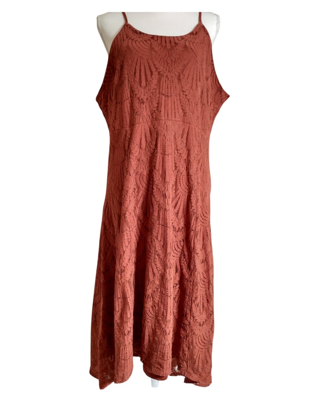 Maurices Rust Lace Maxi Dress